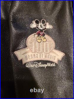 100 Years of Magic Disney Leather Jacket w Polyester Interior Platinum Edition