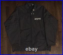 A Bathing Ape Bape Logo Coaches Bomber Jacket XL Dark Gray