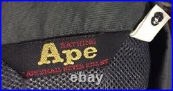 A Bathing Ape Bape Logo Coaches Bomber Jacket XL Dark Gray