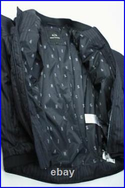 Armani Exchange AX Mens Logo Striped Padded Bomber Jacket Coat NWT
