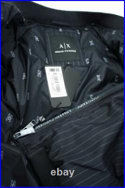 Armani Exchange AX Mens Logo Striped Padded Bomber Jacket Coat NWT
