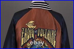BNWT ZADIG&VOLTAIRE BARRIE Big Back Logo Wool Printed Bomber Jacket Size XL