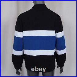 BURBERRY Men's Logo Patch striped Bomber Jacket Size L