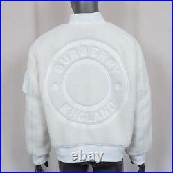 BURBERRY Men's Reversible Logo Bomber Jacket In Camel/White size XL