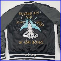 Billionaire Boys Club Satin Bomber Jacket We Come In Peace Space Cadet Small