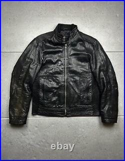 Boss Hugo Boss 100% Goat Leather Black Jacket Size 52