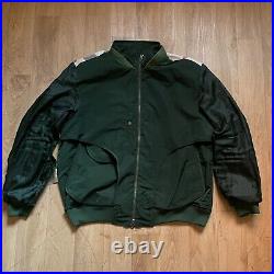 Burberry BRIT bomber jacket nova check winter lightweight men's green size XL