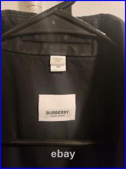 Burberry Bomber Jacket, Black, Size M, Logo Detailed