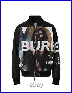 Burberry Kenworthy Printed Logo Bomber Jacket Mens M Rare Collectible MSRP 1950