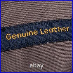 Coach Leather Bomber Jacket Men's Medium Long Sleeve Full Zip Brown Designer