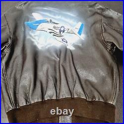 Cooper A-2 Bomber Jacket Size 42 Men WW2 352nd Fighter Group US Airforce Painted