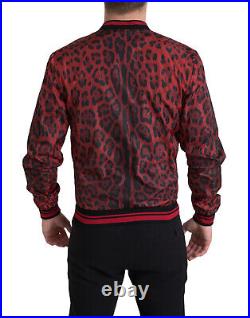 DOLCE & GABBANA Jacket Red Leopard Bomber Short Coat s. IT46 /US36/ S RRP $1800