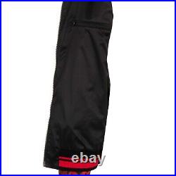 DOLCE & GABBANA Leopard Print Nylon Bomber Jacket with DG Logo Red Black 13445