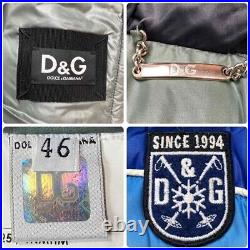 Dolce & Gabbana Bomber Jacket 2way hood Logo Patch 46 M Green from japan