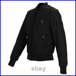 Dolce & Gabbana Nylon Bomber Jacket With Dg Logo And Pockets Black 11489