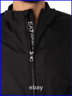 EA7 Men's Sleeve Logo Bomber Jacket, Black