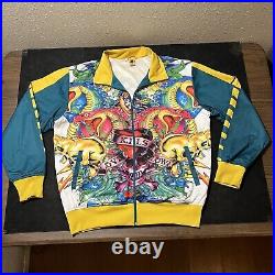 Ed Hardy Track Jacket All Over Print Love Kills Slowly Japan Bomber 2XL Vintage