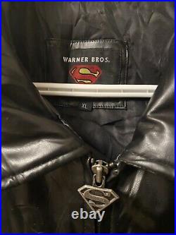 Extremely Rare 2003 Superman Leather Jacket Brand New Size XL