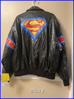 Extremely Rare 2003 Superman Leather Jacket Brand New Size XL