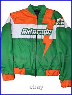 Gatorade Green Bomber Jacket Gatorade Thirsty Quencher Racing Varsity Jacket