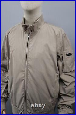 HACKETT Memory Blouson Beige Men's Full Zip Bomber Zip Jacket Sz L