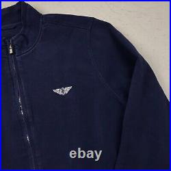 Holderness and Bourne Jacket Mens XL Blue Olympic Club Golf Logo Coe Bomber Zip
