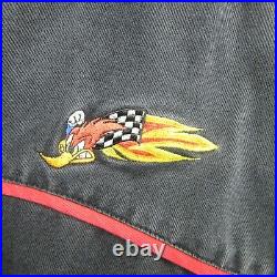 Honda Racing Jacket Mens Large Black Woody Woodpecker Motorcycle Biker Rider