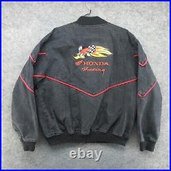 Honda Racing Jacket Mens Large Black Woody Woodpecker Motorcycle Biker Rider