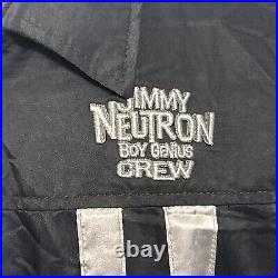 Jimmy Neutron Boy Genius Original Crew Biker Jacket Mens XS Black Silver EUC