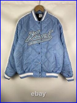 Karl Kani men's quilted big logo bomber jacket size Xl