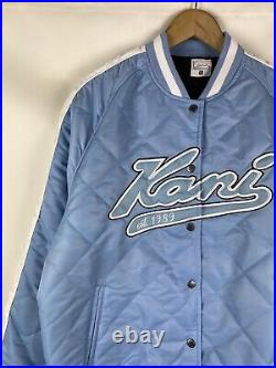 Karl Kani men's quilted big logo bomber jacket size Xl