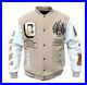 Letterman Bomber Classic Varsity High Quality Pure Wool AC Off White Mens Jacket