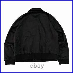 Margaret Howell MHL A2 Bomber Jacket Black Cotton Twill Work Jacket Size 2