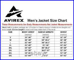 Men's Avirex Yellow Cowhide Leather Jacket Aviator's 75 Kings Bomber Jacket