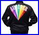 Men's Lucifer Rising Inspired Bomber Jacket Handmade Black Bomber Jacket