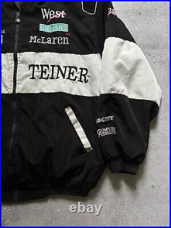 Men's Vintage 90s Mercedes-Benz Warsteiner Racing Bomber Jacket Size XXL