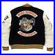 Men's Wool Varsity Embroidery Patches Road Runner Animation Bomber Jacket