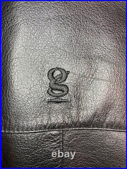 NASCAR Genuine Leather Bomber Jacket Men XL Embroidered Logo Gear For Sports