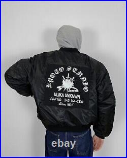 NEW! Streetwear MA-1 bomber jacket big logo printed ulika unknwn hip hop y2k