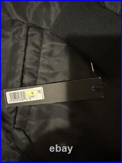 NWT Karl Lagerfeld Bomber Jacket Multi Zip Pocket Men's Sz Medium Black NWT