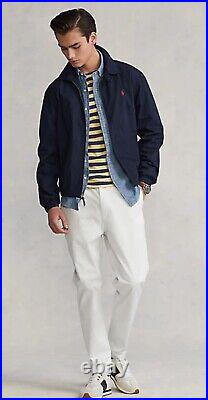 NWT Polo Ralph Lauren Bayport NAVY BLUE Cotton Full Zip Bomber Style Jacket