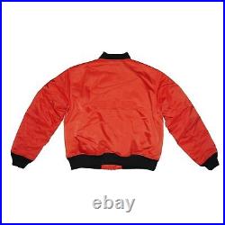 Nike Air Bomber Satin Puffer Jacket Men's Size M Picante Red Flight Aviator NWT