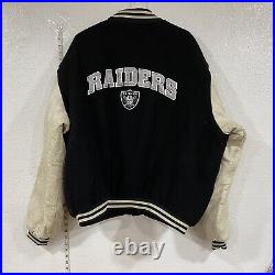 Oakland Raiders Jacket Size 2X Logo Athletic Varsity Bomber Jacket Game Day NFL