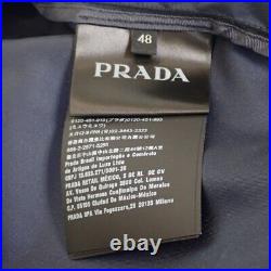 PRADA Bomber Jacket Nylon Navy Triangle Logo Size 48 Men's TGIS