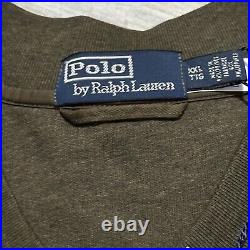 Polo Ralph Lauren Green Brushed Fleece Full Zip Bomber Jacket Men's XXL 2XL NWT