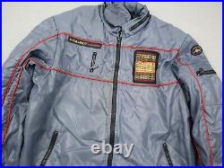 Porsche Jacket Men Large Gray Style Auto Competition Bomber Sleeve Patch Racing