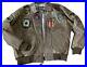 RARE VINTAGE Excelled Genuine Leather Bomber Jacket The Lost Squadron XL Patch