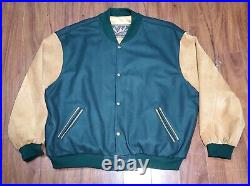 Rare Vintage Sichel Lion's Gate Production Crew Leather Bomber Jacket Men's XL