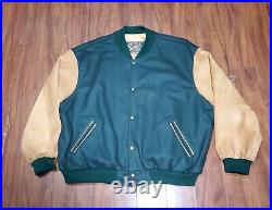 Rare Vintage Sichel Lion's Gate Production Crew Leather Bomber Jacket Men's XL