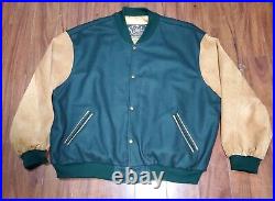 Rare Vintage Sichel Lion's Gate Production Crew Leather Bomber Jacket Men's XL